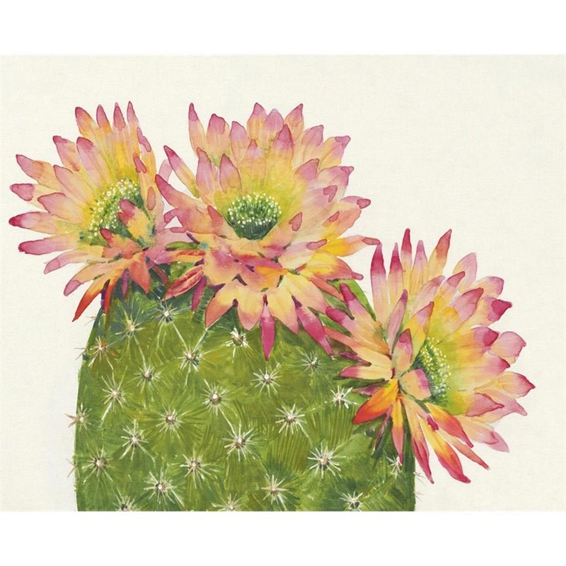 Jeco Floral and Botanical Printing Canvas Art in Green and Pink
