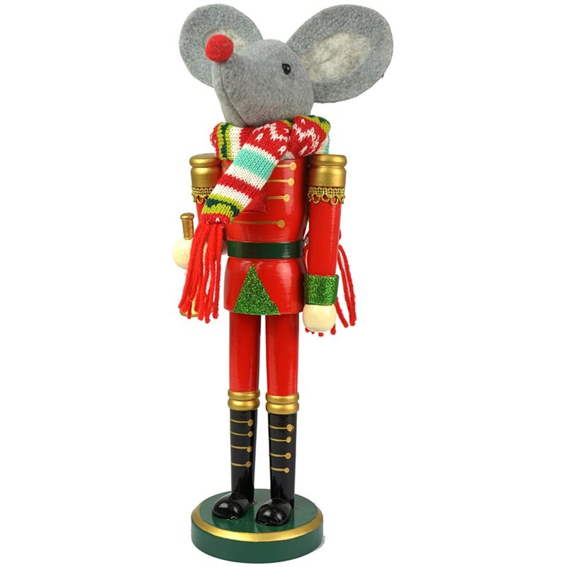 Jeco Christmas Mouse Nutcracker in Red and Green