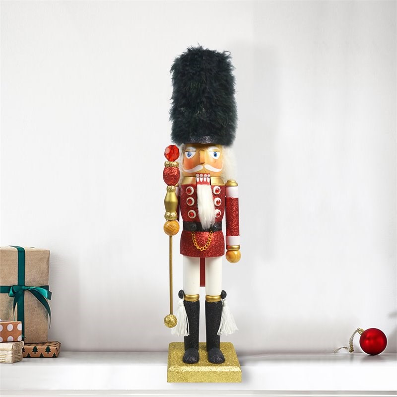 Jeco Hand Painted Crafted Nutcracker in Red and Black