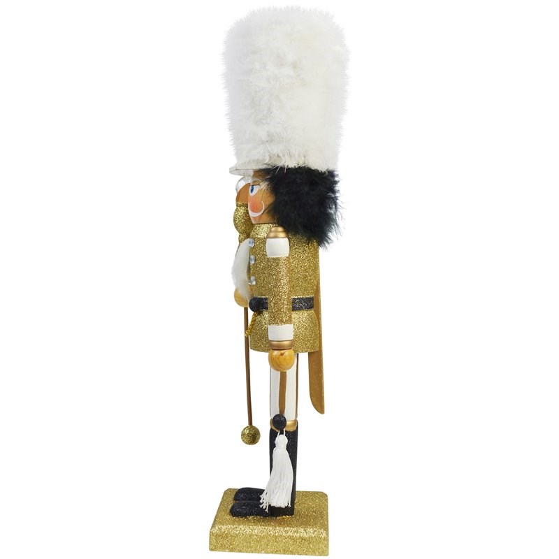 Jeco Hand Painted Crafted Nutcracker in Gold and White