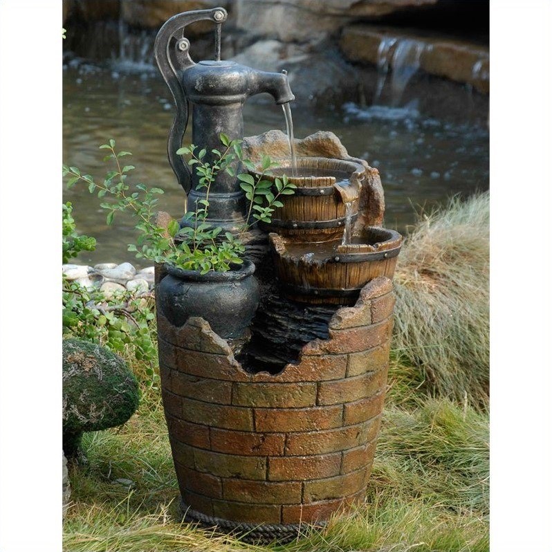 Jeco Glenville Water Pump Cascading Water Fountain