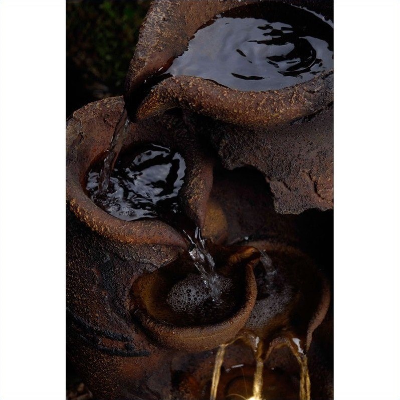 Jeco Old Fashion Pot Outdoor Fountain with Led Light