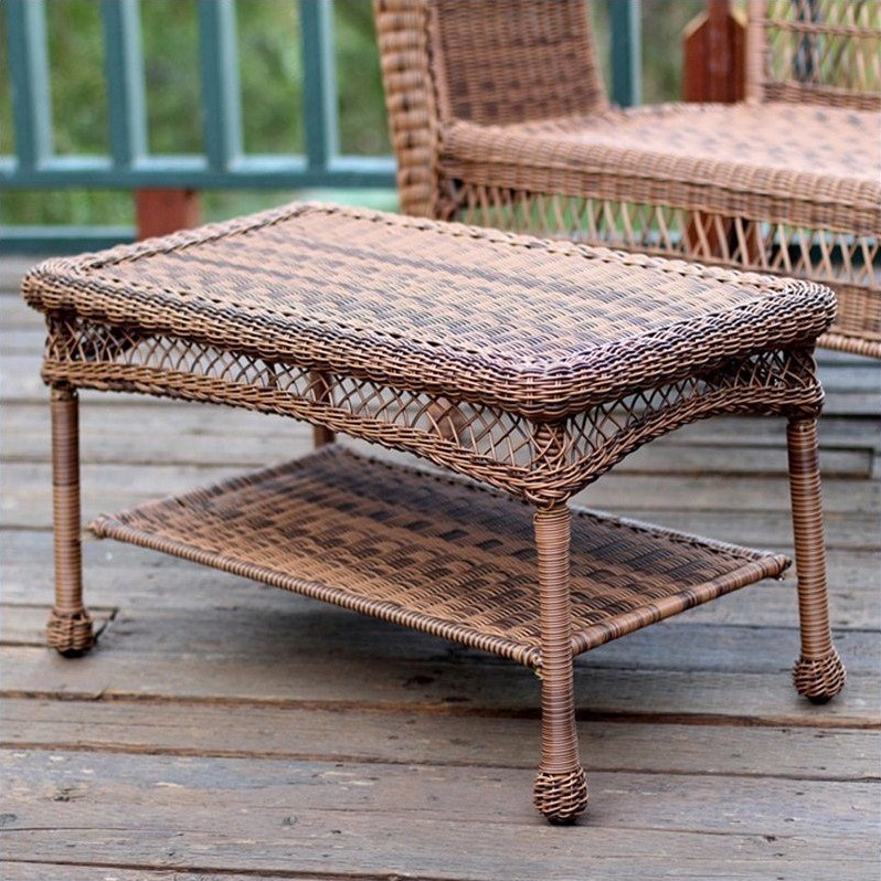 jeco outdoor wicker patio furniture end table