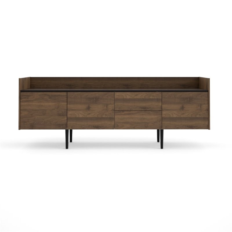 Tvilum Unit 2 Drawer and 3 Door Sideboard in Walnut and Black