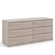 Tvilum Scottsdale 6 Drawer Double Dresser in Truffle