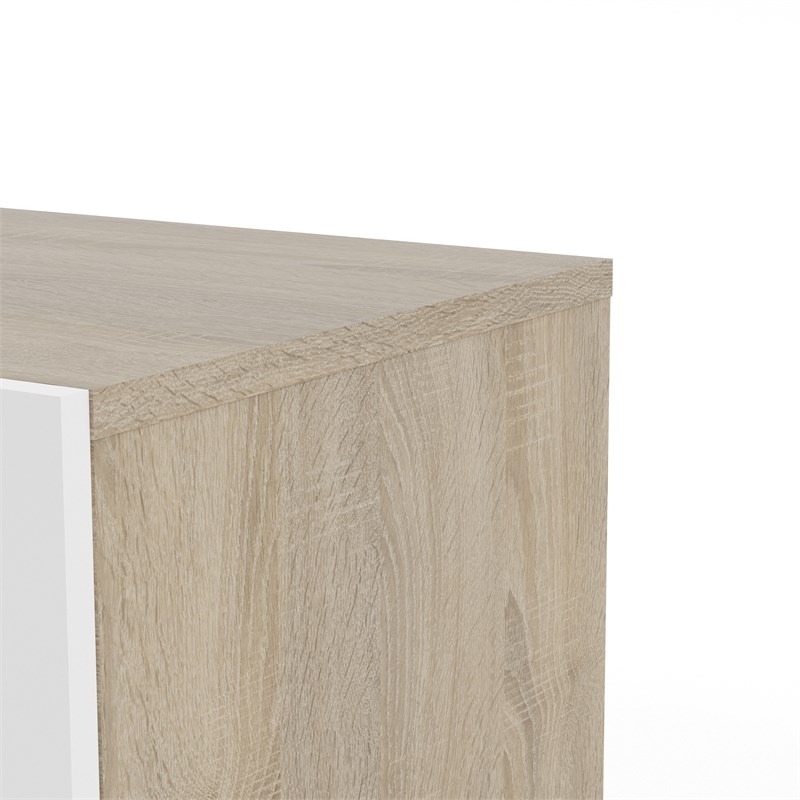 Tvilum Austin 4 Drawer Chest in Oak Structure/White High Gloss
