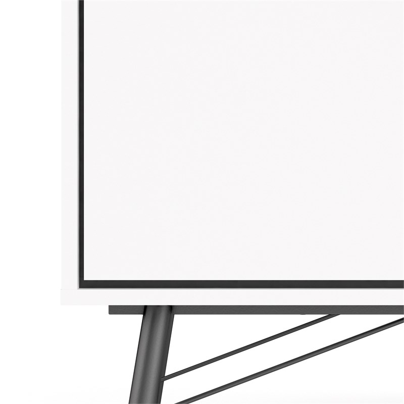 Tvilum Ry 1 Door 2 Drawer Sideboard in White Matte & Black