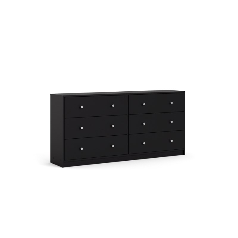 tvilum portland contemporary 6 drawer double dresser in ...