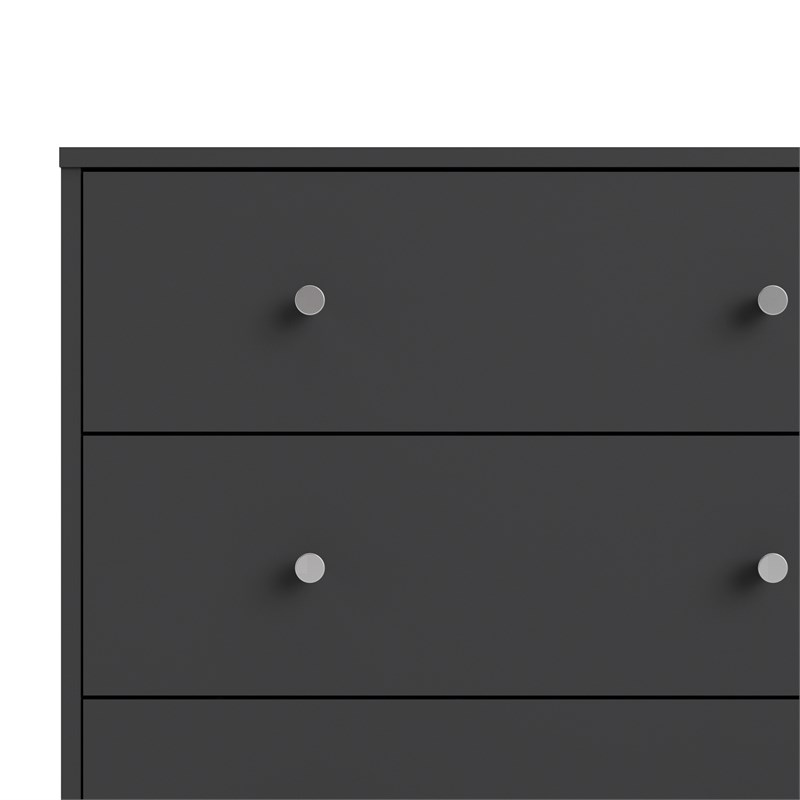 Tvilum Portland Contemporary 6 Drawer Double Dresser in Gray