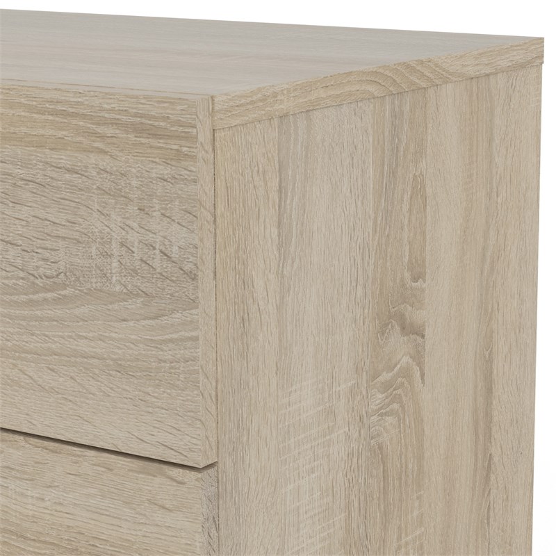 Tvilum Austin 8 Drawer Double Dresser in Oak Structure