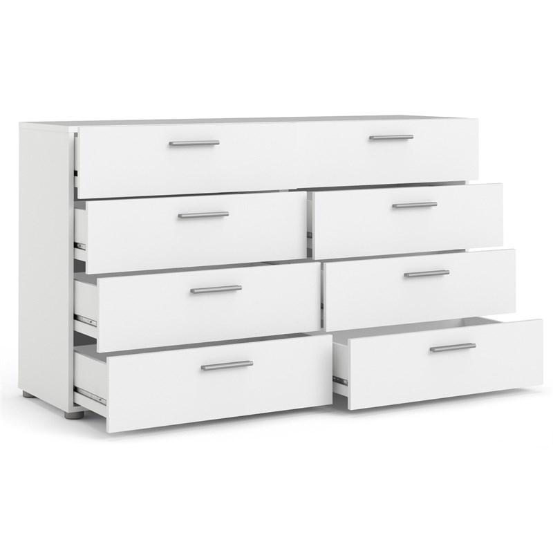 Tvilum Austin 8 Drawer Double Dresser in White
