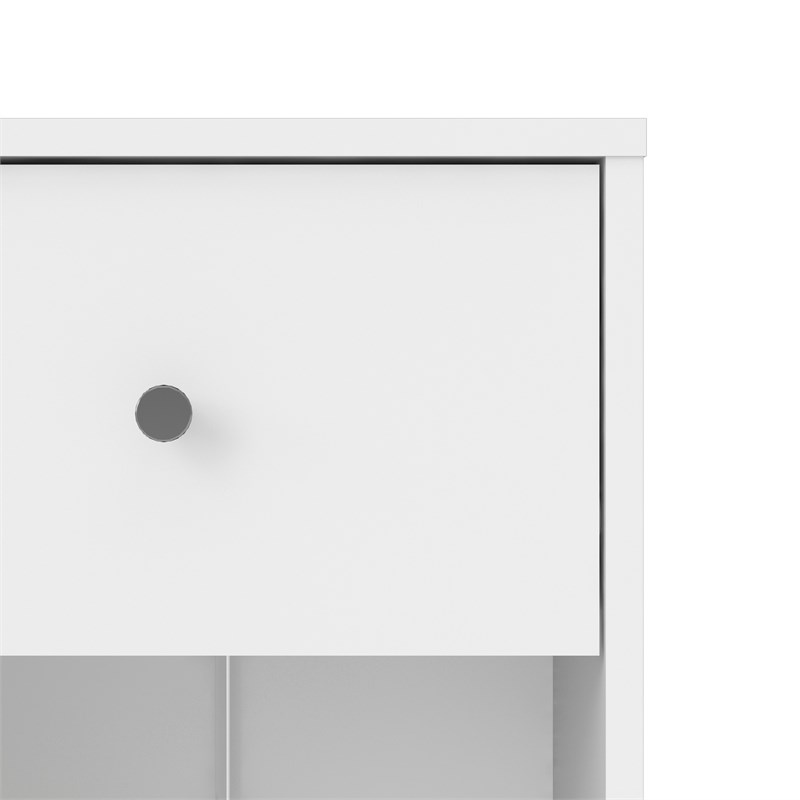 Tvilum Portland 1 Drawer Wood Nightstand in White