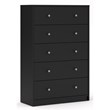Tvilum Portland 5 Drawer Chest in Black