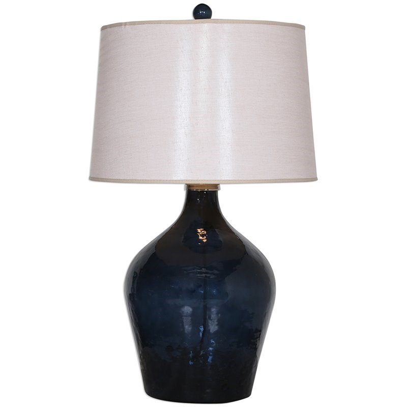 Uttermost Lamone Glass Table Lamp in Blue and Beige