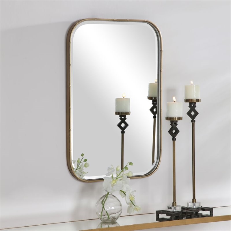 Uttermost Malay Vanity Mirror in Antique Gold