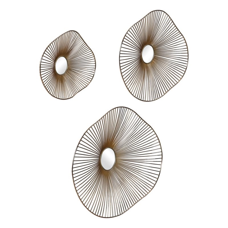 Uttermost Avarie Metal Wall Art in Gold (Set of 3)