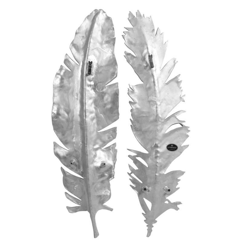 Uttermost Sparrow Wall Decor in Metallic Silver (Set of 2)