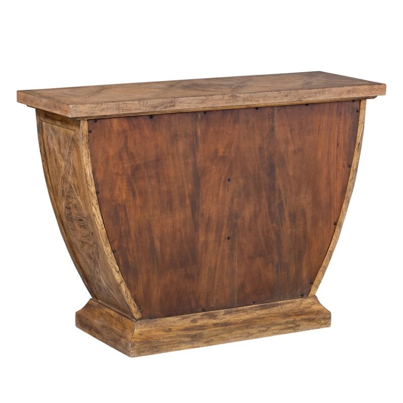 uttermost aleph rustic bar in mango wood 25447