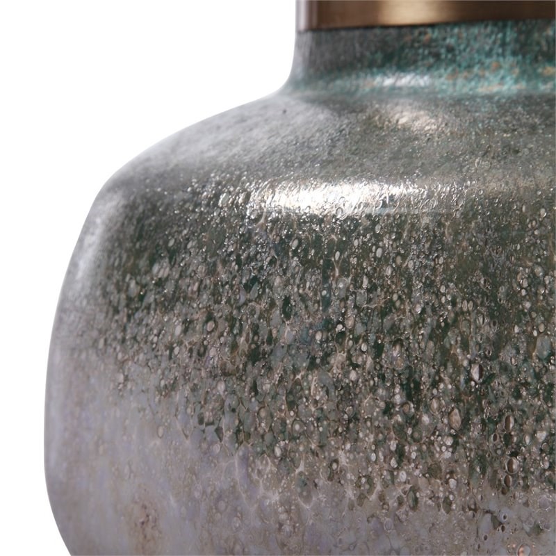 Uttermost Catrine Art Glass Buffet Lamp in Rust Gray