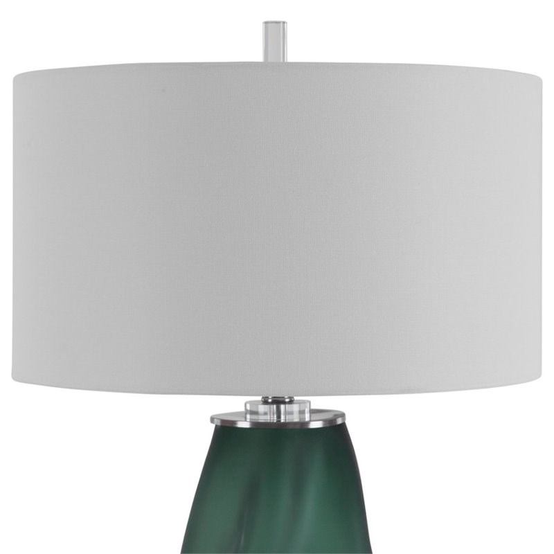 Uttermost Esmeralda Glass Table Lamp in Emerald Green