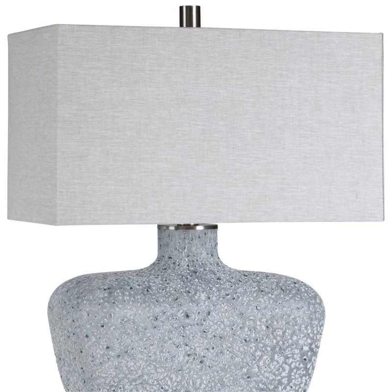 Uttermost Matisse Textured Glass Table Lamp in Blue Green