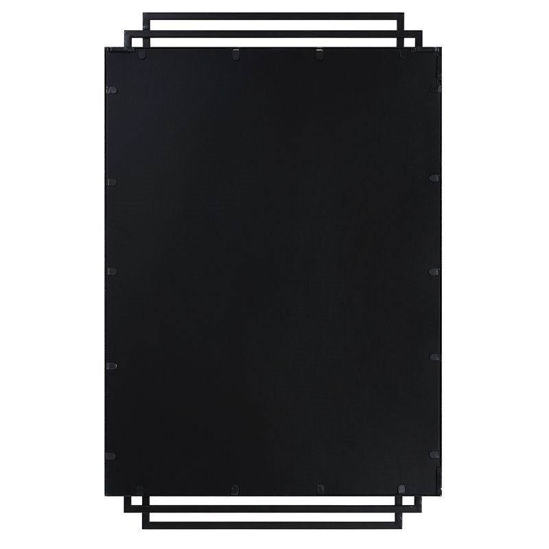Uttermost Amherst Contemporary Iron and MDF Mirror in Matte Black