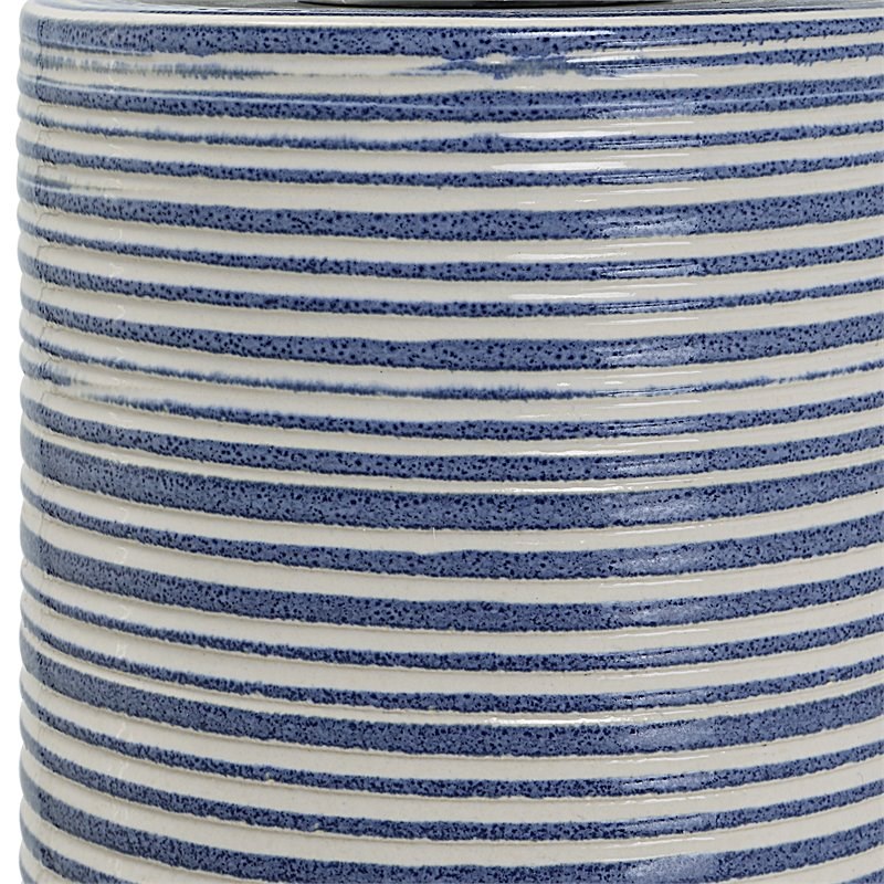 Uttermost Montauk Coastal Ceramic and Iron Candleholders in Blue (set of 2)