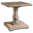 Uttermost Stratford Pedestal End Table in Stony Gray Wash