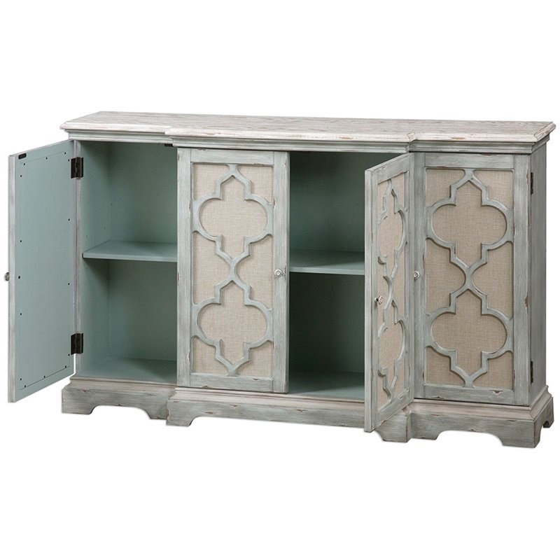 Uttermost Sophie 4 Door Grey Cabinet