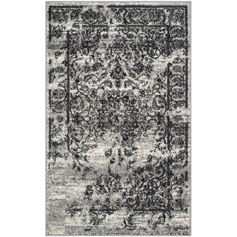Safavieh Adirondack 12' X 18' Power Loomed Rug in Silver and Black