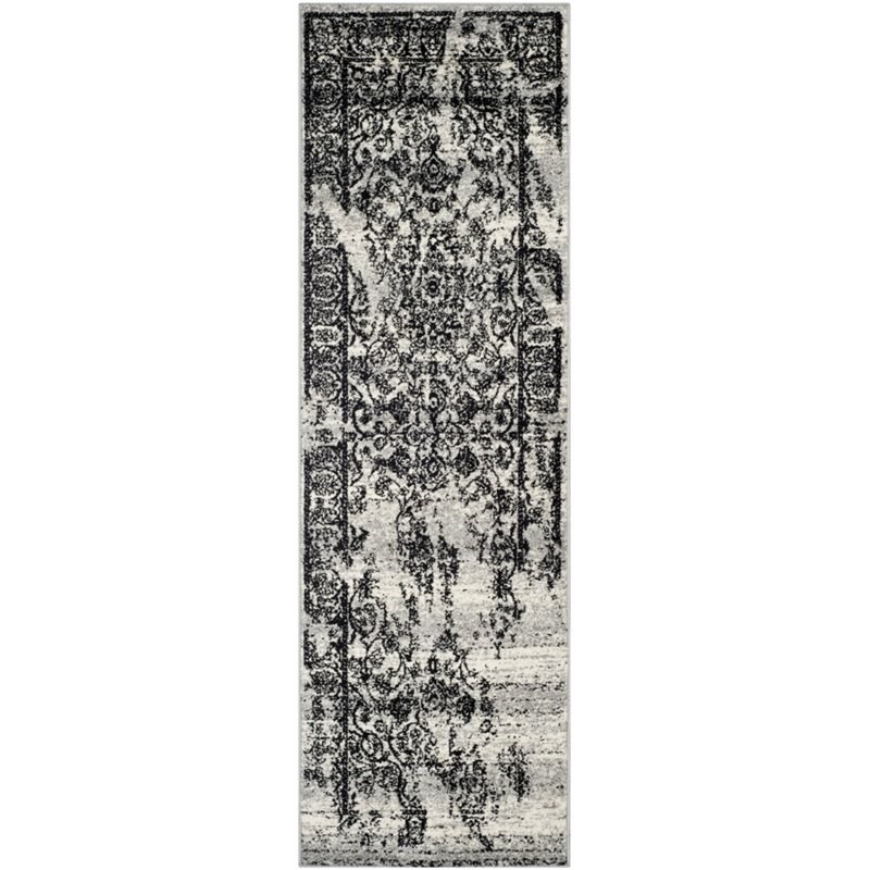 Safavieh Adirondack 12' X 18' Power Loomed Rug in Silver and Black