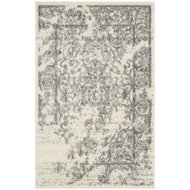 Safavieh Adirondack 12' X 18' Power Loomed Rug in Ivory and Silver