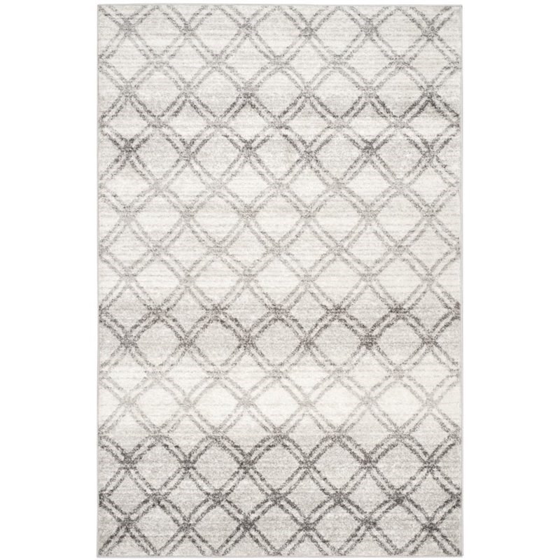 Safavieh Adirondack 4' X 6' Power Loomed Rug in Silver and Charcoal