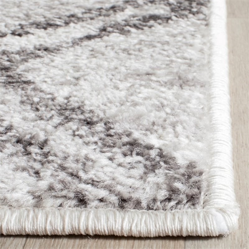 Safavieh Adirondack 6' X 9' Power Loomed Rug in Silver and Charcoal