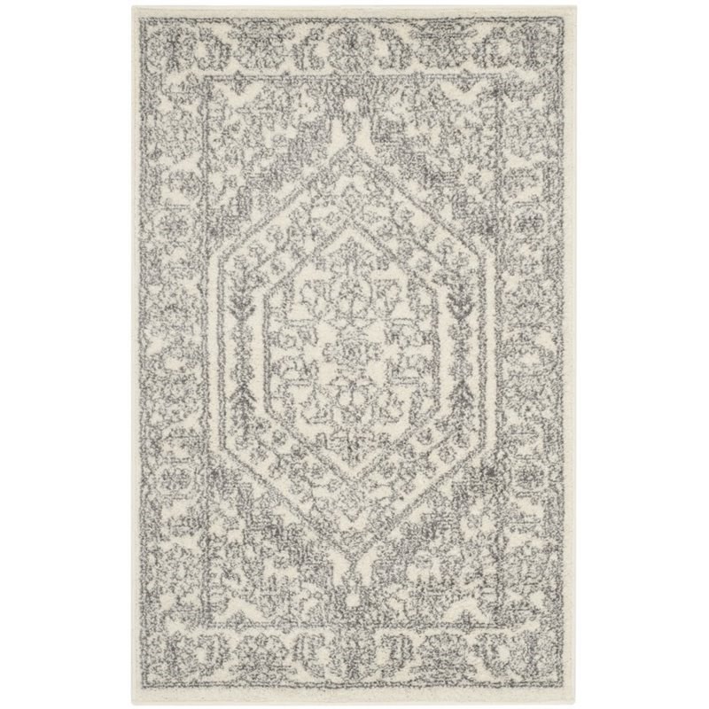 Safavieh Adirondack 12' X 18' Power Loomed Rug in Ivory and Silver