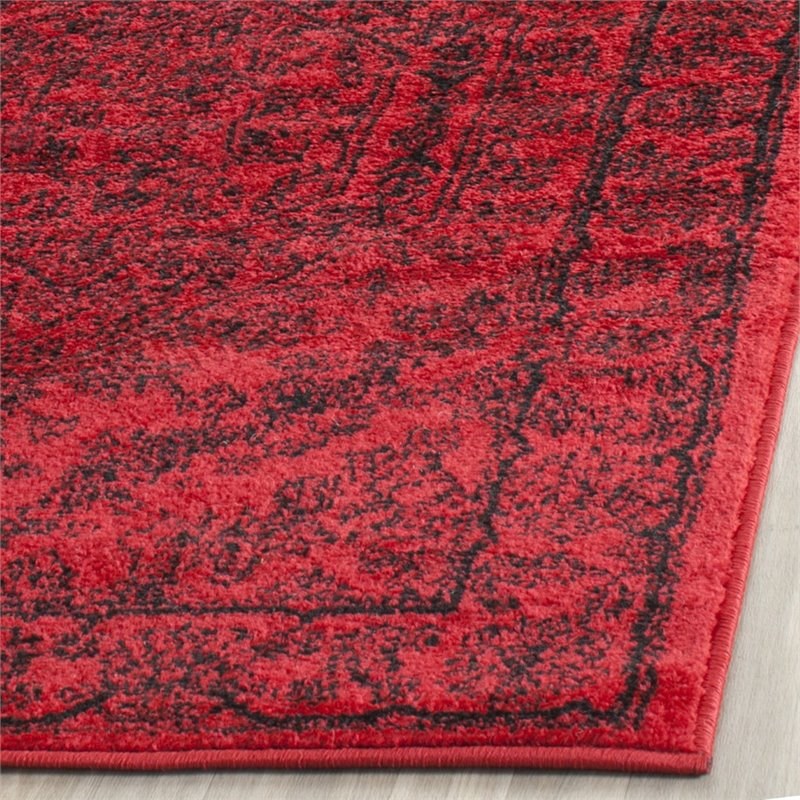 Safavieh Adirondack 11' X 15' Power Loomed Rug in Red and Black