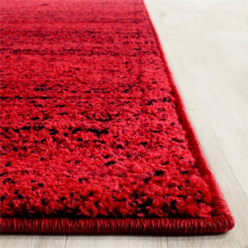 Safavieh Adirondack 3' X 5' Power Loomed Rug in Red and Black