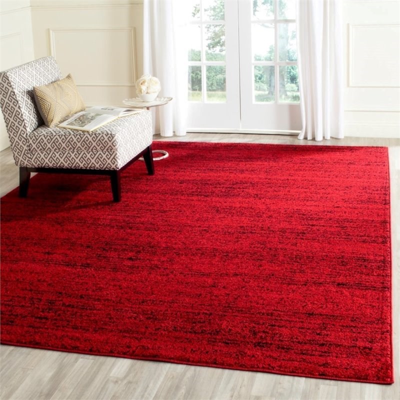 Safavieh Adirondack 4' X 6' Power Loomed Rug in Red and Black