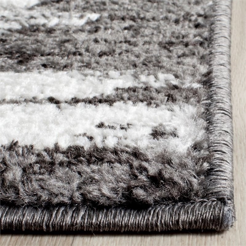 Safavieh Adirondack 6' X 9' Power Loomed Rug in Charcoal and Ivory