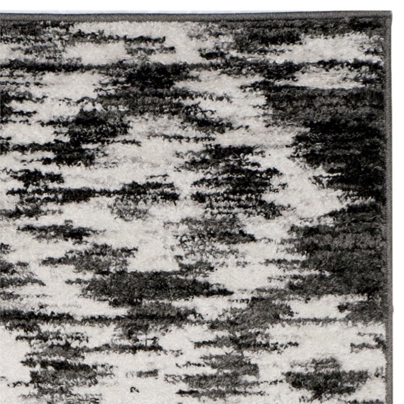Safavieh Adirondack 9' X 12' Power Loomed Rug in Charcoal and Ivory