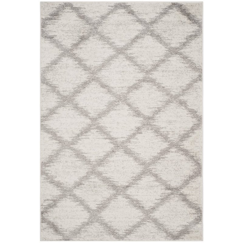 Safavieh Adirondack 8' X 10' Power Loomed Rug in Ivory and Silver