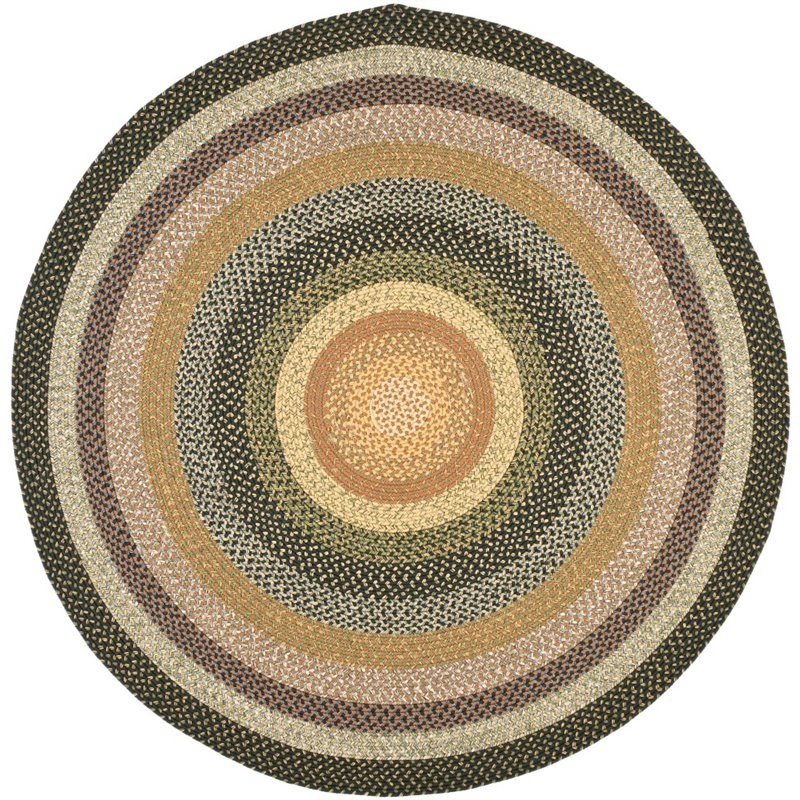 Safavieh Braided 4' Round Hand Woven Polypropylene Rug in Blue Homesquare