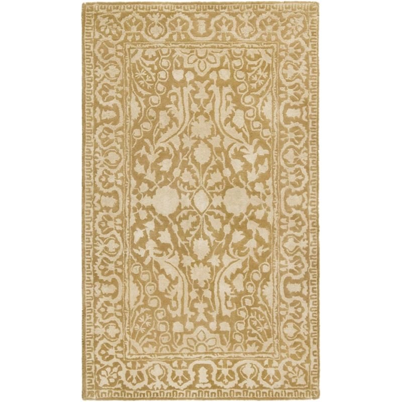 Safavieh Silk Road 2' X 3' Hand Tufted Wool and Viscose Rug in Ivory