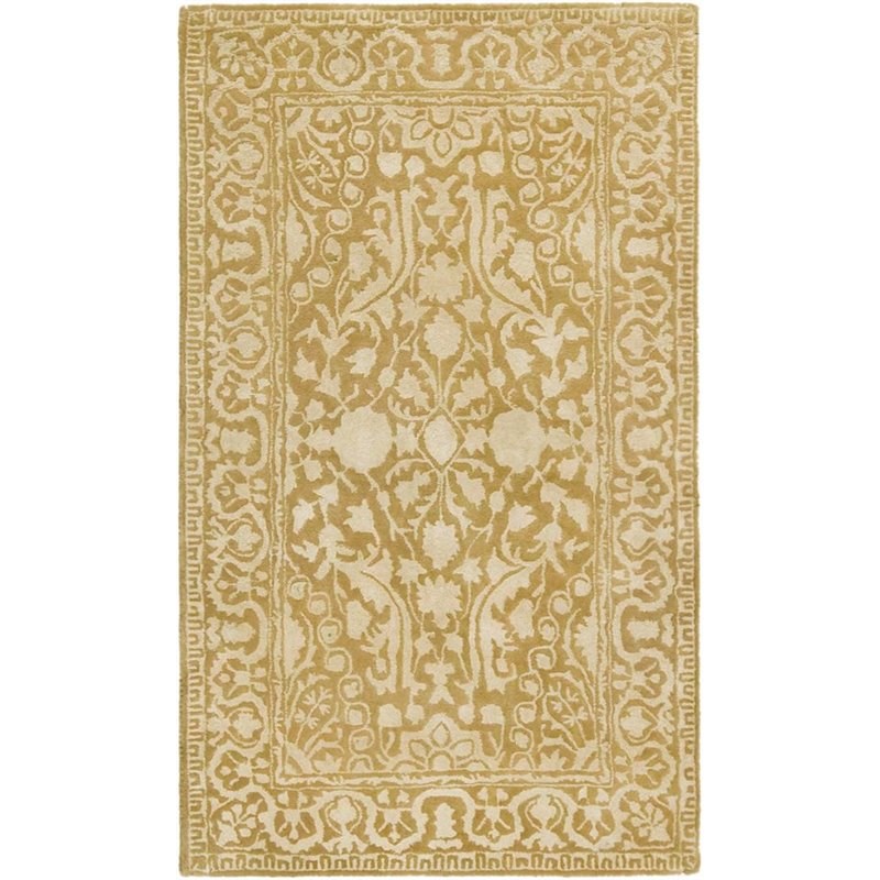 Safavieh Silk Road 5' X 8' Hand Tufted Wool and Viscose Rug in Ivory