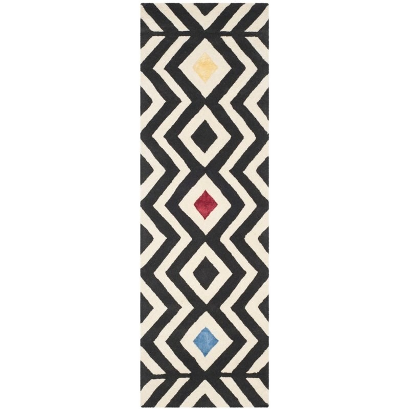 Safavieh Soho 2' X 3' Hand Tufted Wool Rug in Beige and Charcoal
