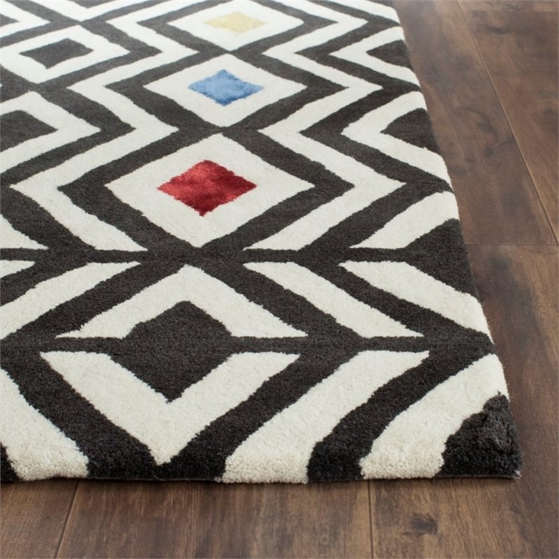 Safavieh Soho 2' X 3' Hand Tufted Wool Rug in Beige and Charcoal