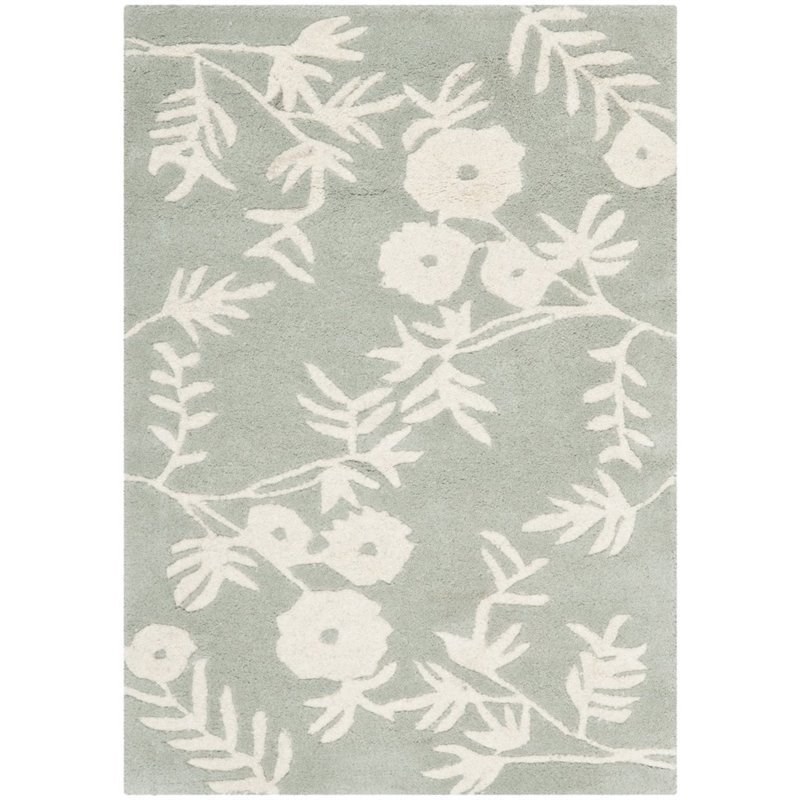 Safavieh Soho 2' X 3' Hand Tufted Wool Rug in Gray and Ivory