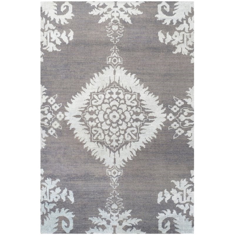 Safavieh Stone Wash 9' X 12' Hand Knotted Rug in Gray