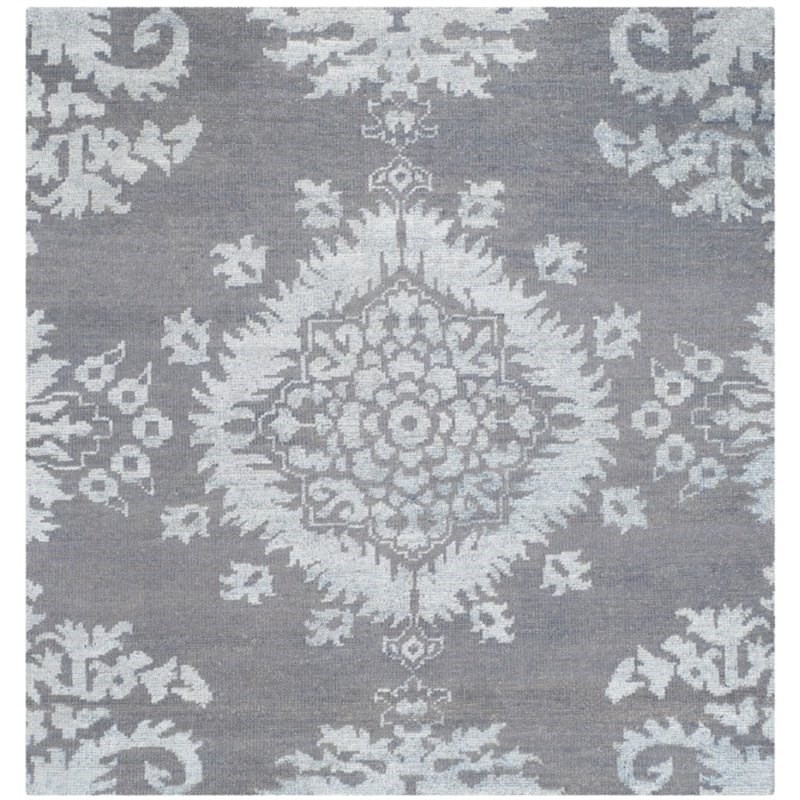Safavieh Stone Wash 9' X 12' Hand Knotted Rug in Gray
