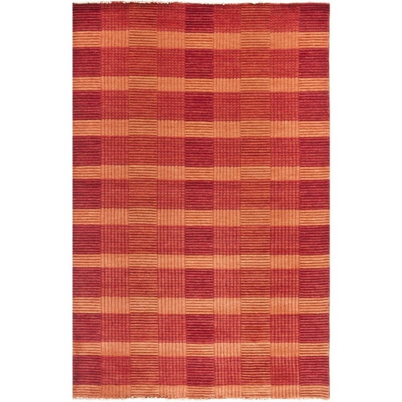 Safavieh Tibetan 2' X 8' Hand Knotted Wool Rug in Red